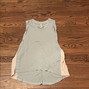Women's Sleeveless Top - Light Blue and Pink